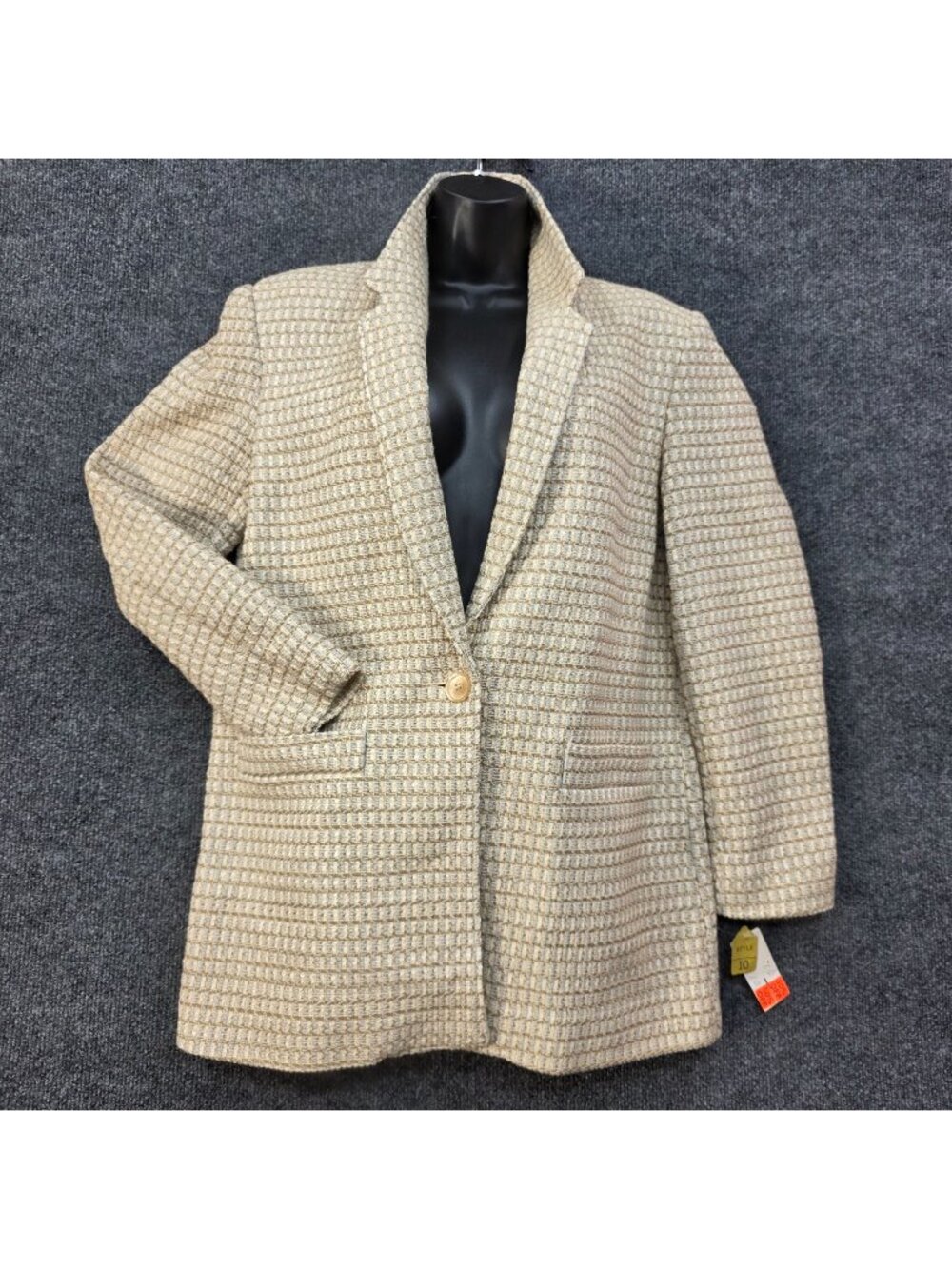 Vintage Camden Place Metallic Woven Blazer Jacket 10 USA Quiet Luxury Academia